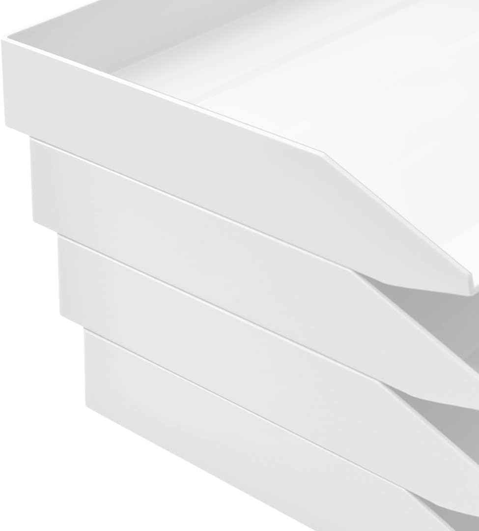 Acrimet Stackable Letter Tray 2 Tier Side Load, Plastic, Desktop File Organizer (White Color) 7 31olv0ZVQCL. AC SL1080 - northernschoolofshiatsu.co.uk