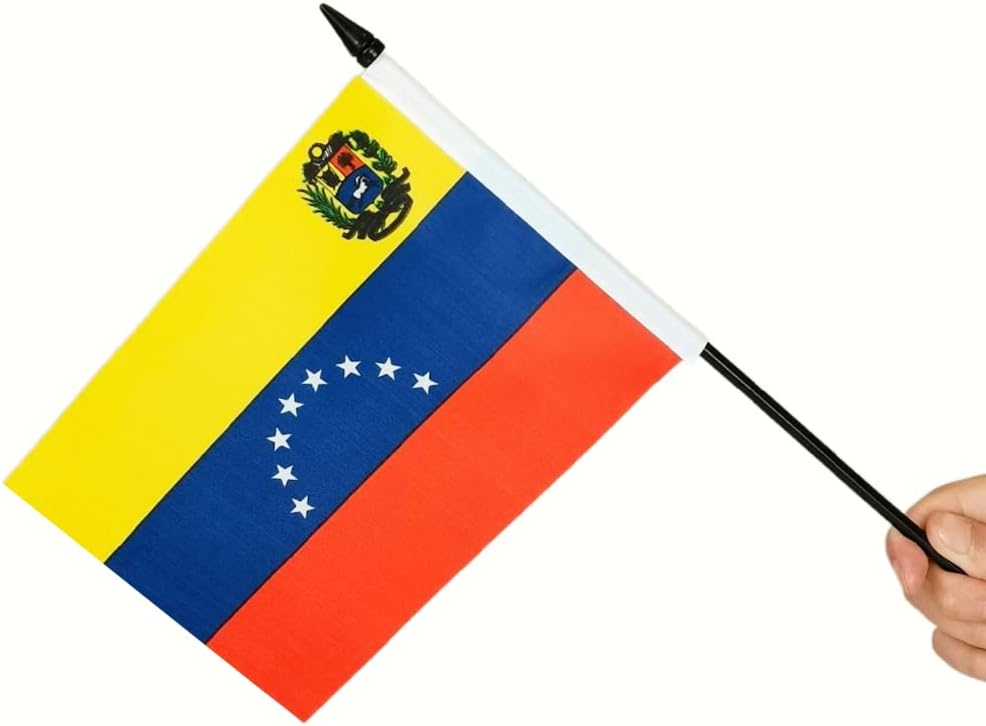 US & Venezuela Friendship Flag Display - Twin Desk Set-Miniature Desktop Flag 2 41EEdjVO fL. AC SL1000 - northernschoolofshiatsu.co.uk