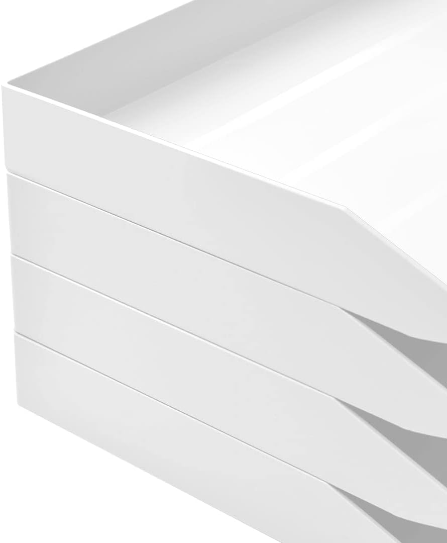 Acrimet Stackable Letter Tray 2 Tier Side Load, Plastic, Desktop File Organizer (White Color) 6 41QXAcRGNDL. AC SL1080 - northernschoolofshiatsu.co.uk