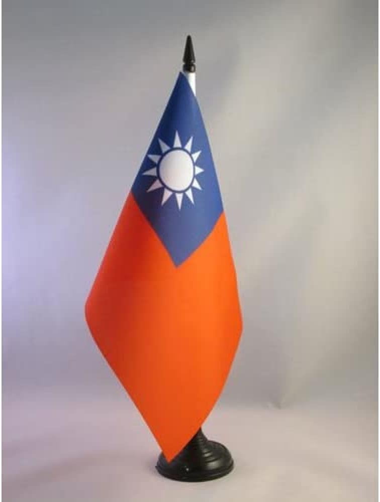Taiwan Table Flag 5'' x 8'' - Taiwanese Desk Flag 21 x 14 cm - Black plastic stick and base - AZ FLAG 1 41R8OnPPtgL. AC SL1000 - northernschoolofshiatsu.co.uk