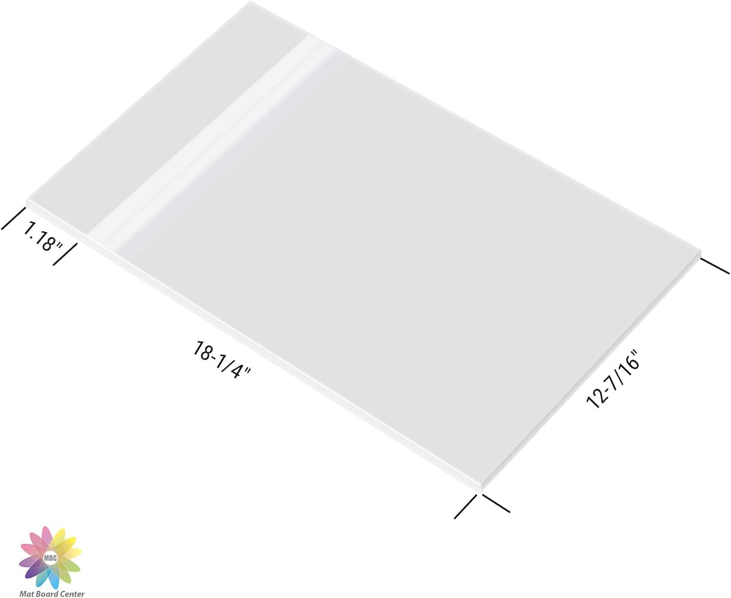 Mat Board Center, (200 Pack)4 1/8" x 9" Clear Resealable Plastic Sleeves, Self Sealing Polypropylene Bags for 4x9 Prints, Photos, Cards 50 41nDE C+WUL. AC SL1500 - northernschoolofshiatsu.co.uk
