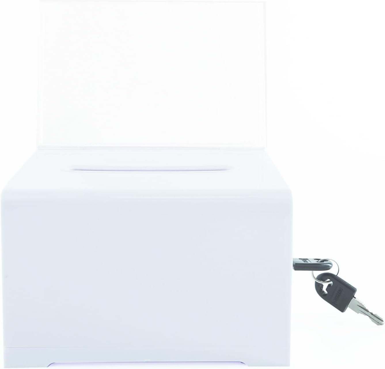Donation Ballot Box with Lock - Secure Suggestion Box Perfect for Business Cards (6.25" x 4.5" x 4") white 3 41tjrj2POcL. AC SL1500 - northernschoolofshiatsu.co.uk