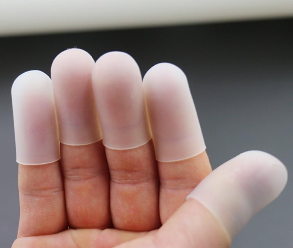 Dohuge Reusable Silicone Finger Gloves for Protecting Cracked Skin,Finger Protection Cover for Electronic Components Pick, Food Grade, Anti-hot, 1 Pair (10 Pack) 6 510zzXopHDL. AC SL1000 - northernschoolofshiatsu.co.uk