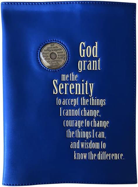 AA Big Book Cover with Serenity Prayer and Coin Holder (Blue) 4 5112LoblpTS. AC SL1000 - northernschoolofshiatsu.co.uk