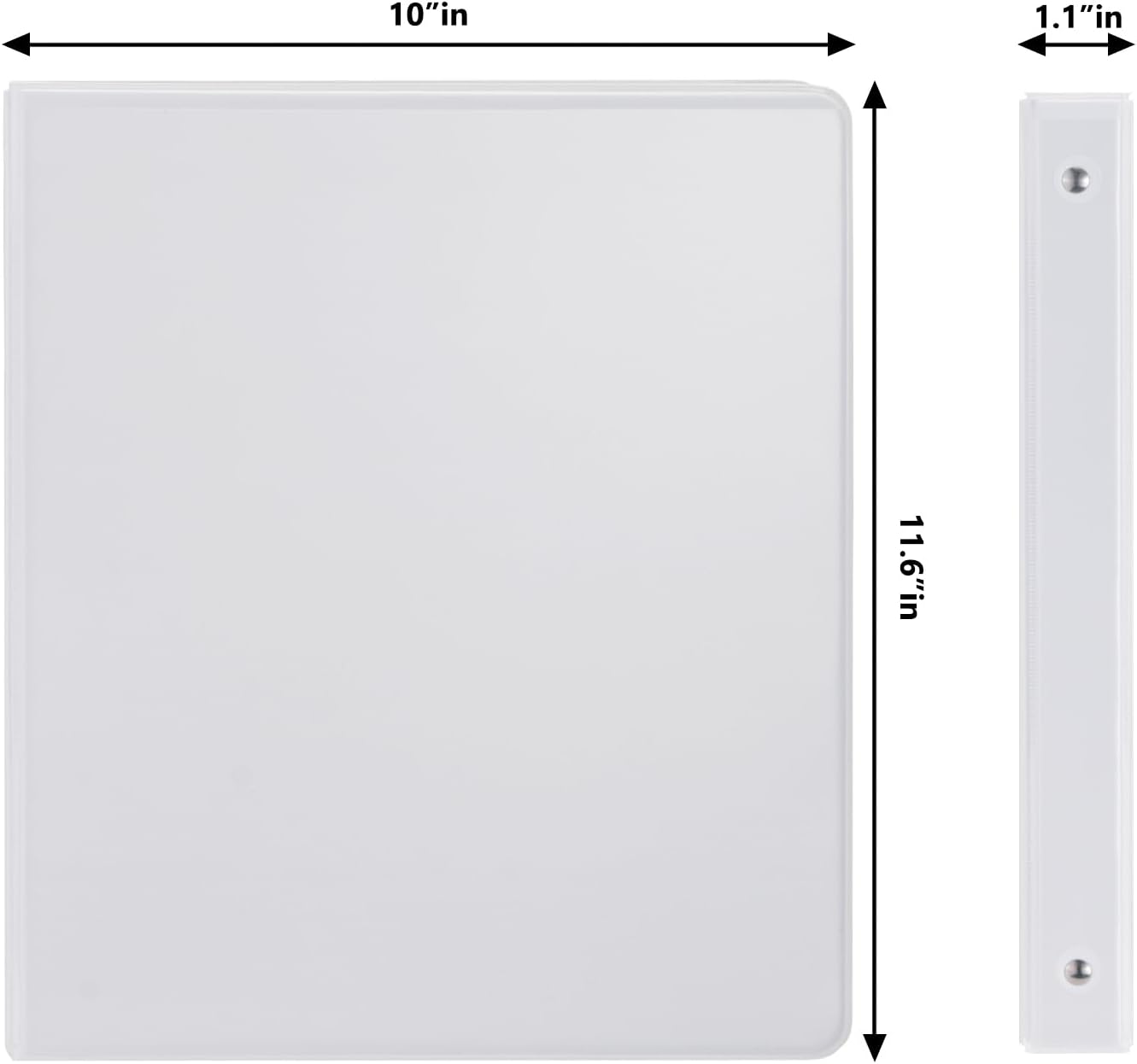 COMIX Sturdy 3 Ring Binder 0.5 inch with Clear View Cover, 1/2" Round Ring View Binder, PVC-Free, 100 Sheets Capacity of US Letter Size Paper, Office & School Supplies, 12 Pack (White) 43 514YC8dk8 L. AC SL1500 - northernschoolofshiatsu.co.uk