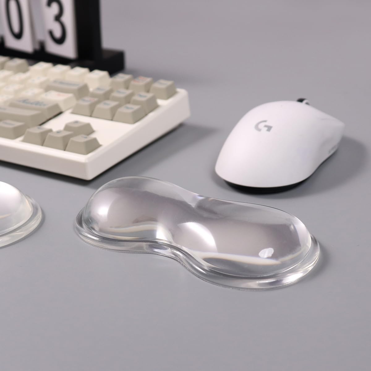 Clear Gel Wrist Rest for Keyboard and Mouse, White Silicone Keyboard Wrist Rest Set, Cute Ergonomic Wrist Rest for Keyboard 60%/75%(White) 51 - northernschoolofshiatsu.co.uk