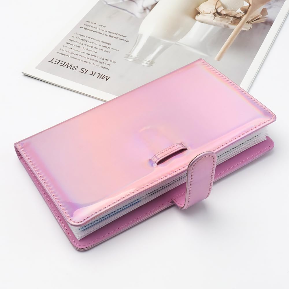 Business Card Holder Holographic Pink PU Leather Business Card Organizer with 96 Card Slots Portable Name Card Holder Card Sleeve Book 3-inch Photo Album Booklet 5 516pV1VjQUL. AC SL1000 - northernschoolofshiatsu.co.uk