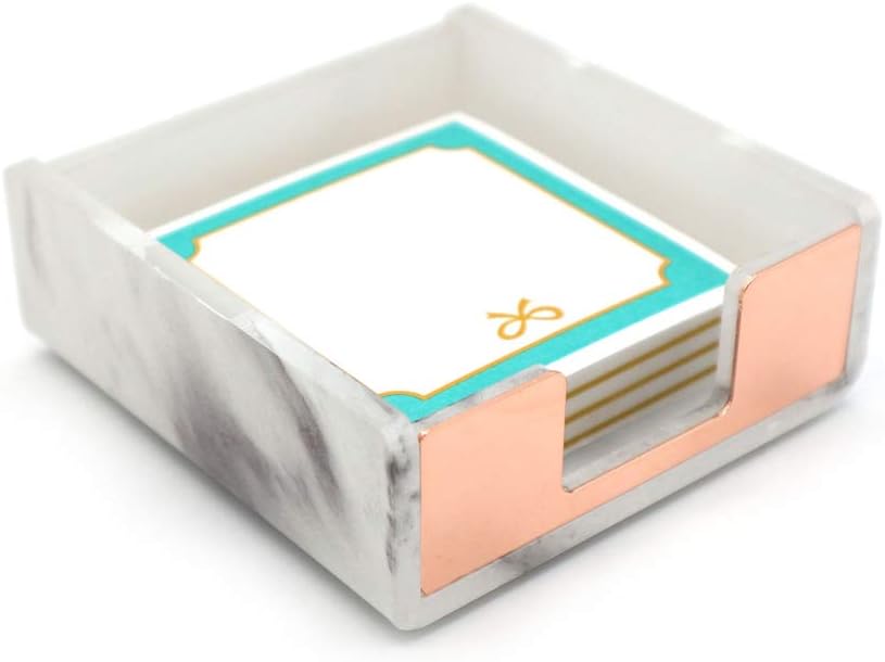 MEI YI TIAN Memo Note Cube Holder Marble Texture Notepad Paper Dispensers Rose Gold Modern Office Home School Desk Supplies Organizer Accessories 3 - northernschoolofshiatsu.co.uk