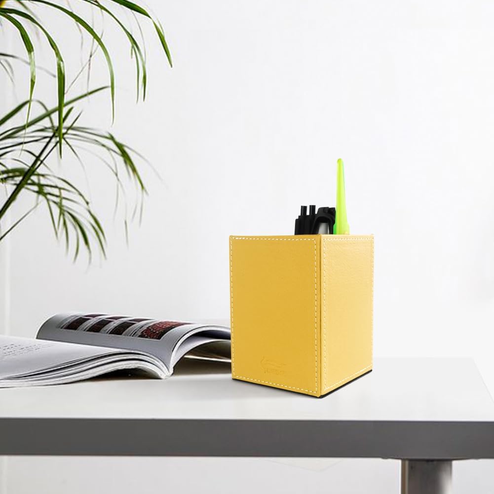 Pen Pencil Holder Cup Container PU Leather Desk Organizer Stand Decor Brush Scissor Holder Decoration Office Desk Home School (3.3" x 3.3" x 4", Black) 142 51Bt0UqUKsL. AC SL1001 - northernschoolofshiatsu.co.uk