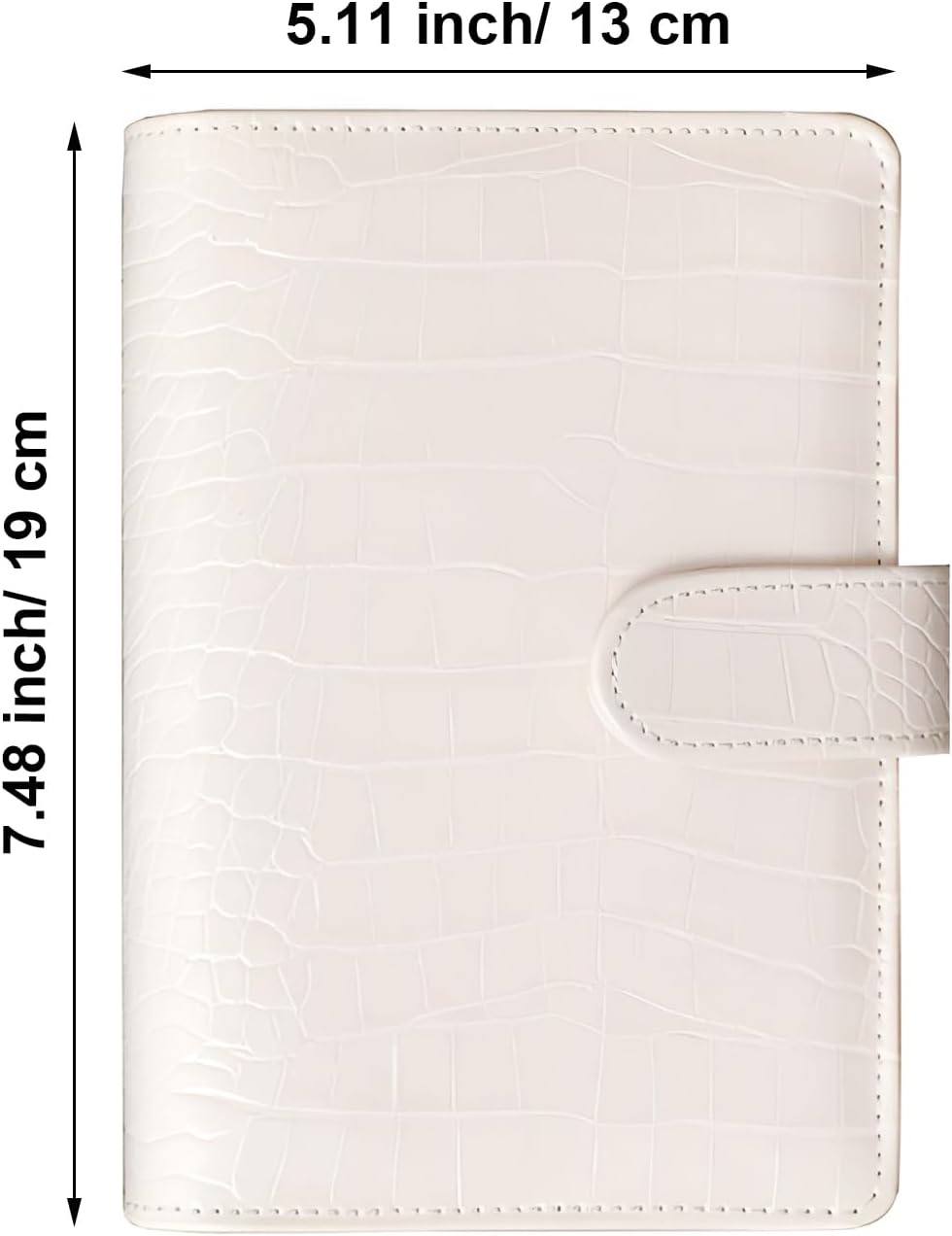 A5 6 Ring Binder Cover Crocodile - Large PU Leather Notebook Binder with Hidden Snap Buckle, Refillable Budget Planner, Beige 20 51CteoofVeL. AC SL1500 - northernschoolofshiatsu.co.uk