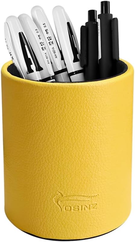 Pen Pencil Holder Cup Container PU Leather Desk Organizer Stand Decor Brush Scissor Holder Decoration Office Desk Home School (3.3" x 3.3" x 4", Black) 51 51ENlrhX8vL. AC SL1001 - northernschoolofshiatsu.co.uk