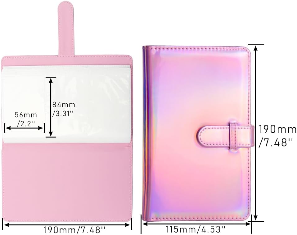 Business Card Holder Holographic Pink PU Leather Business Card Organizer with 96 Card Slots Portable Name Card Holder Card Sleeve Book 3-inch Photo Album Booklet 2 51FEI8rI0LL. AC SL1000 - northernschoolofshiatsu.co.uk