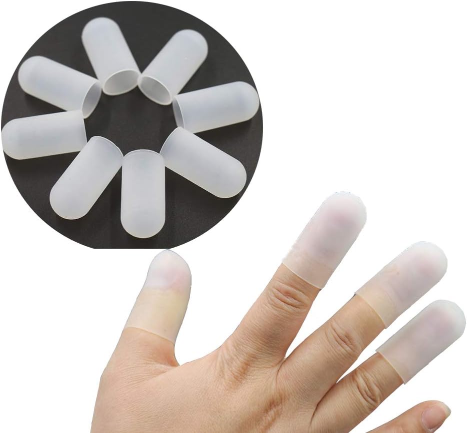 Dohuge Reusable Silicone Finger Gloves for Protecting Cracked Skin,Finger Protection Cover for Electronic Components Pick, Food Grade, Anti-hot, 1 Pair (10 Pack) 1 51GWadcXtHL. AC SL1000 - northernschoolofshiatsu.co.uk