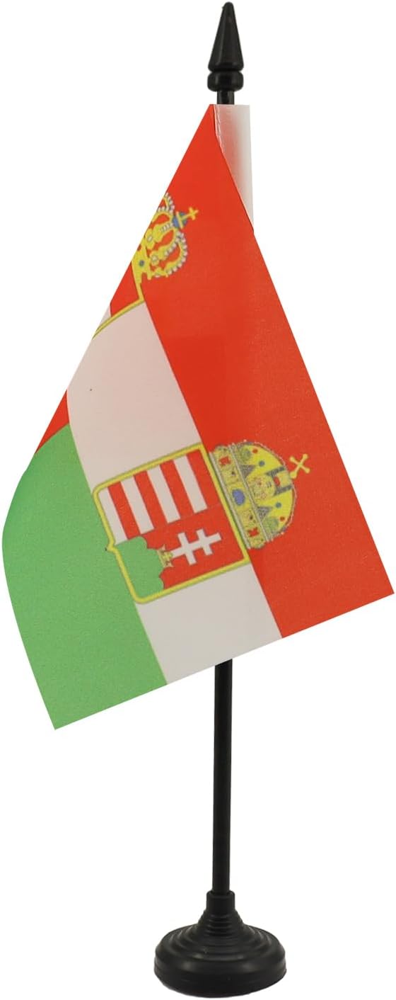 Austria-Hungary 1867-1918 Table Flag 4'' x 6'' - Austro-Hungarian Empire Desk Flag 15 x 10 cm - Black plastic stick and base - AZ FLAG 1 51GoQBvDs L. AC SL1500 - northernschoolofshiatsu.co.uk