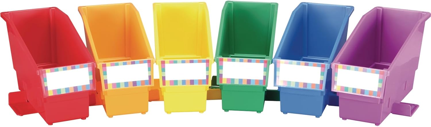 Really Good Stuff Non-Tip Book and Binder Holders with Stabilizer Wings, 5½” by 13½” by 7¾” - Set of 12, Blue Classroom Organization and Storage Solution 26 51JwMuzct+L. AC SL1500 - northernschoolofshiatsu.co.uk