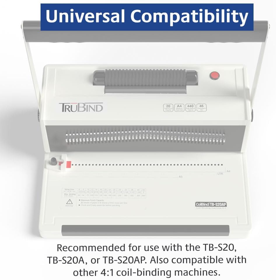 TruBind Binding Spines/Spirals/Coils - 12mm (0.47 inches) - 92 Sheet Capacity - 4 to 1 Pitch - Black - 100 per Box 7 51LkXt0wpaL. AC SL1000 - northernschoolofshiatsu.co.uk
