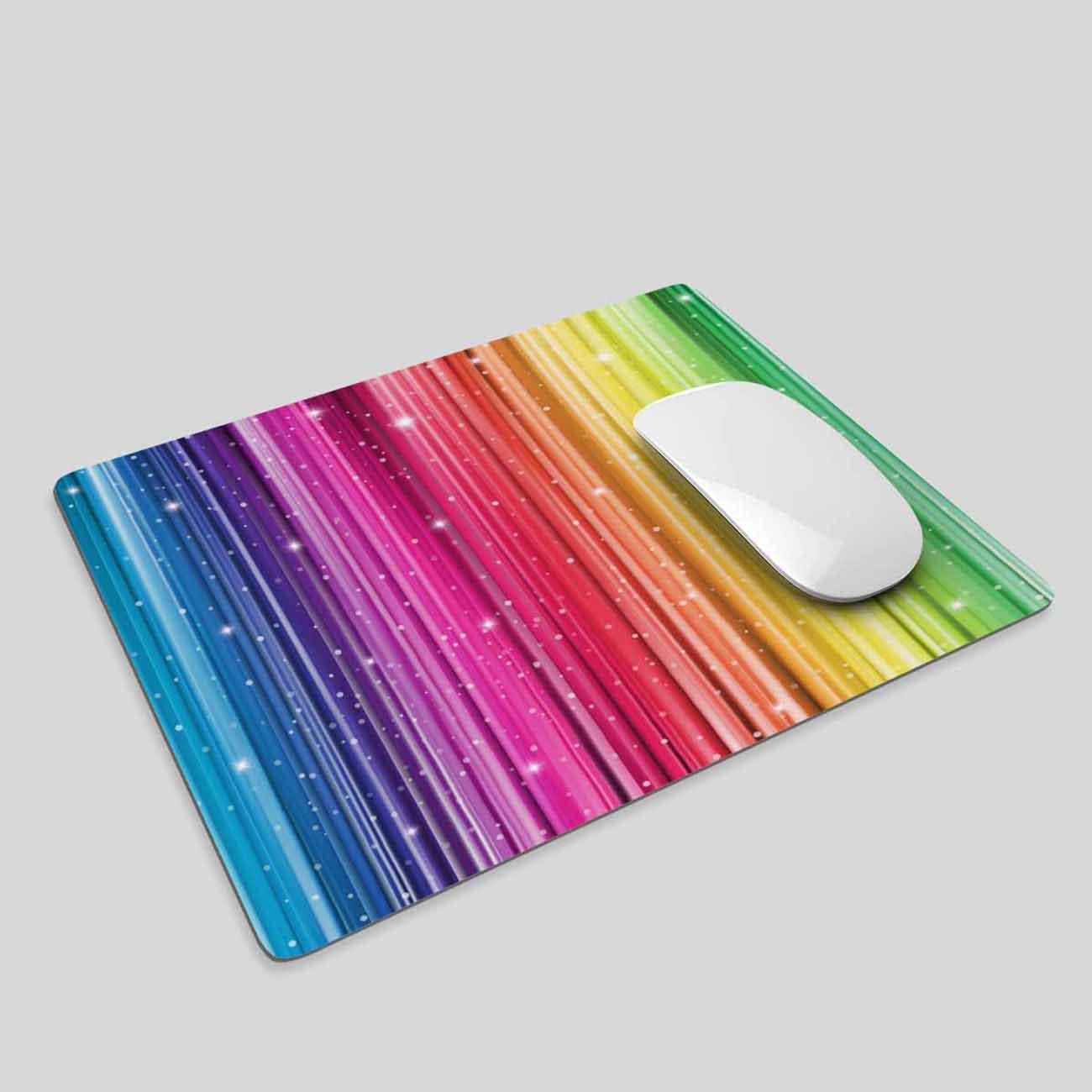 Pehede Mouse pad with Anti-Slip Rubber Base, Easy Gliding,Computer Mouse Mat for Computers, Laptop, Gaming, Office & Home, 7.9 * 9.5 in,Rainbow Glitter Stardust Striped 3 51QVLHHd0tL. AC SL1300 - northernschoolofshiatsu.co.uk