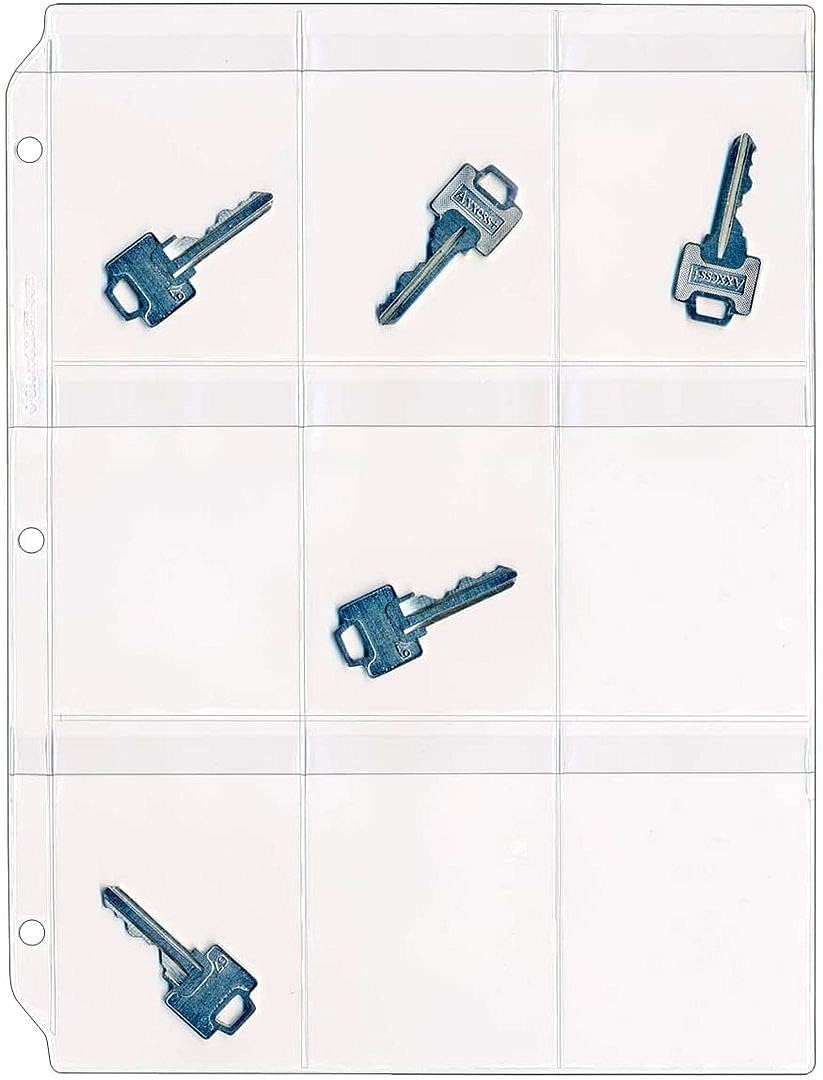 StoreSMART Key Holder - Clear Vinyl Binder Pages - Top Load with Flaps- RMSTWPF-Key-5 1 51U71iSUoWL. AC SL1080 - northernschoolofshiatsu.co.uk
