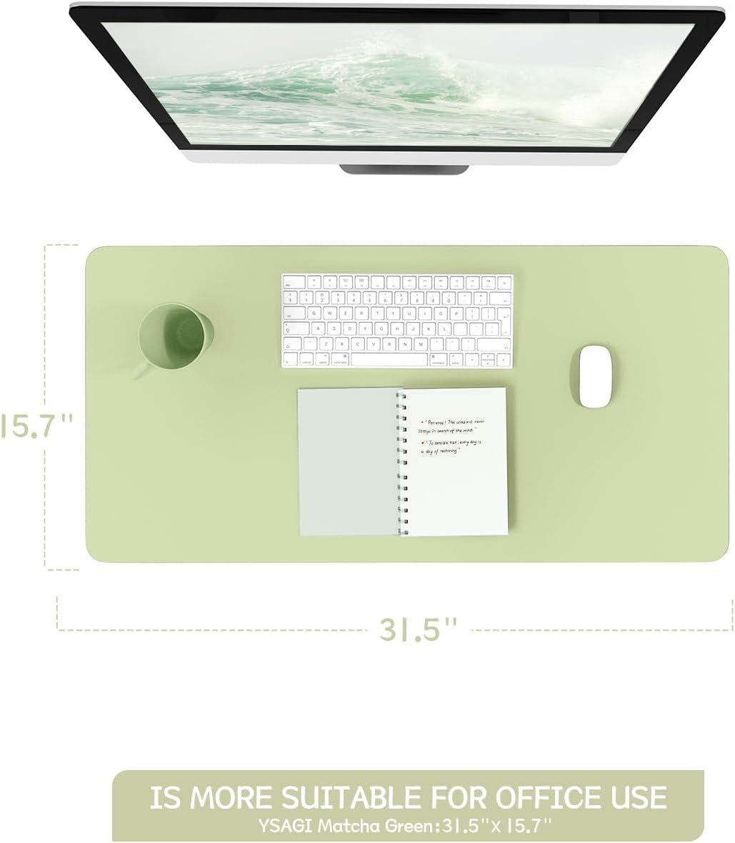 YSAGi Non-Slip Leather Desk Pad, Waterproof Laptop Computer Desk Keyboard Mat, Table Protector Blotter Mat, Large Mouse Pad for Office/Work/Home/Decor(Pink, 23.6" x 13.7") 284 - northernschoolofshiatsu.co.uk