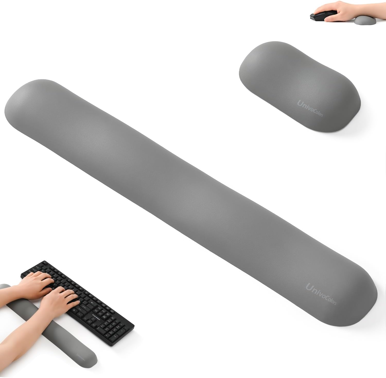 UnivoColors Design-Wave Set of Keyboad Wrist Rest & Mouce Pad,Artificial Sheepskin+Memory Foam+Ergonomic+Anti-Slip Gel, Resilience Support During Work and Gaming,Keyboard Accessory,White 120 51VNK0POH9L. AC SL1500 - northernschoolofshiatsu.co.uk