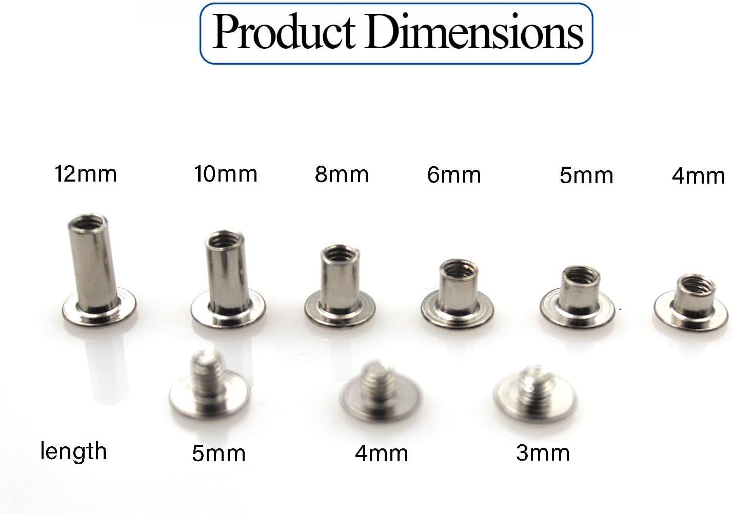 100 Pcs (50 Pair) Gun Black Phillips Chicago Binding Screws Assorted Kits,6 Sizes of Flat Head Rivet Hollow Binding Screws Posts, for Leather Saddles Purses Belt Repair(M5x5/10/15/25/35/45) 47 51WfSQZCnjL. AC SL1500 - northernschoolofshiatsu.co.uk