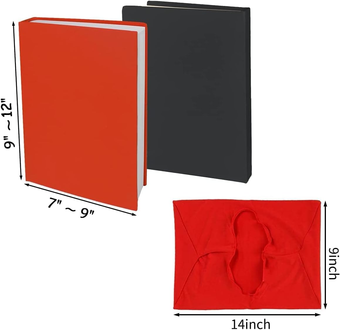2 Pack Stretchable Book Sleeve Covers, for Paperbacks Hardcover Textbooks up to 9" x 12", Office Supplies with Free Sticker Labels (2 Pack, Black) 4 - northernschoolofshiatsu.co.uk