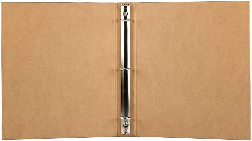 JAM PAPER Kraft 1 inch Binder - Natural Recycled Kraft 3 Ring Binder - Sold Individually 3 - northernschoolofshiatsu.co.uk