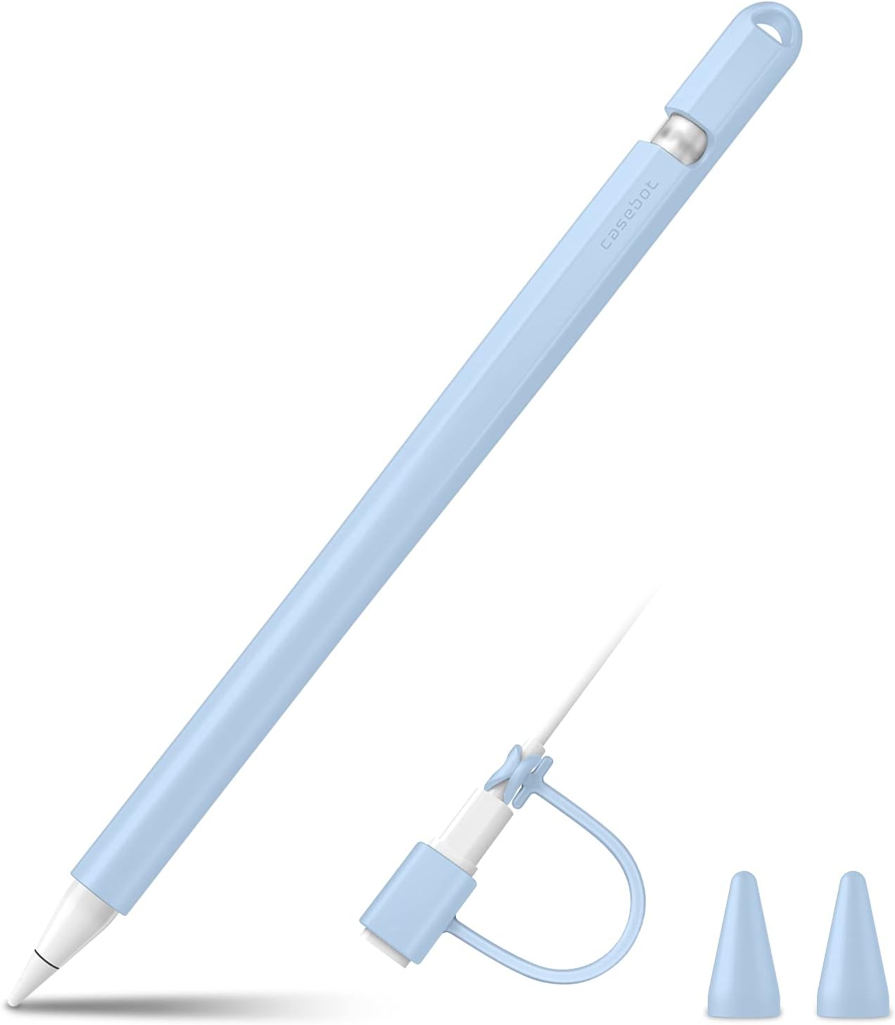 Fintie Silicone Sleeve Compatible with Apple Pencil 1st Generation, Ultra Light Pen Skin Case Cover Soft Protective Pencil Grip Holder with 2 Nib Covers & Cable Adapter Tether, Sky Blue 1 51Z3pP4iUrL. AC SL1500 - northernschoolofshiatsu.co.uk