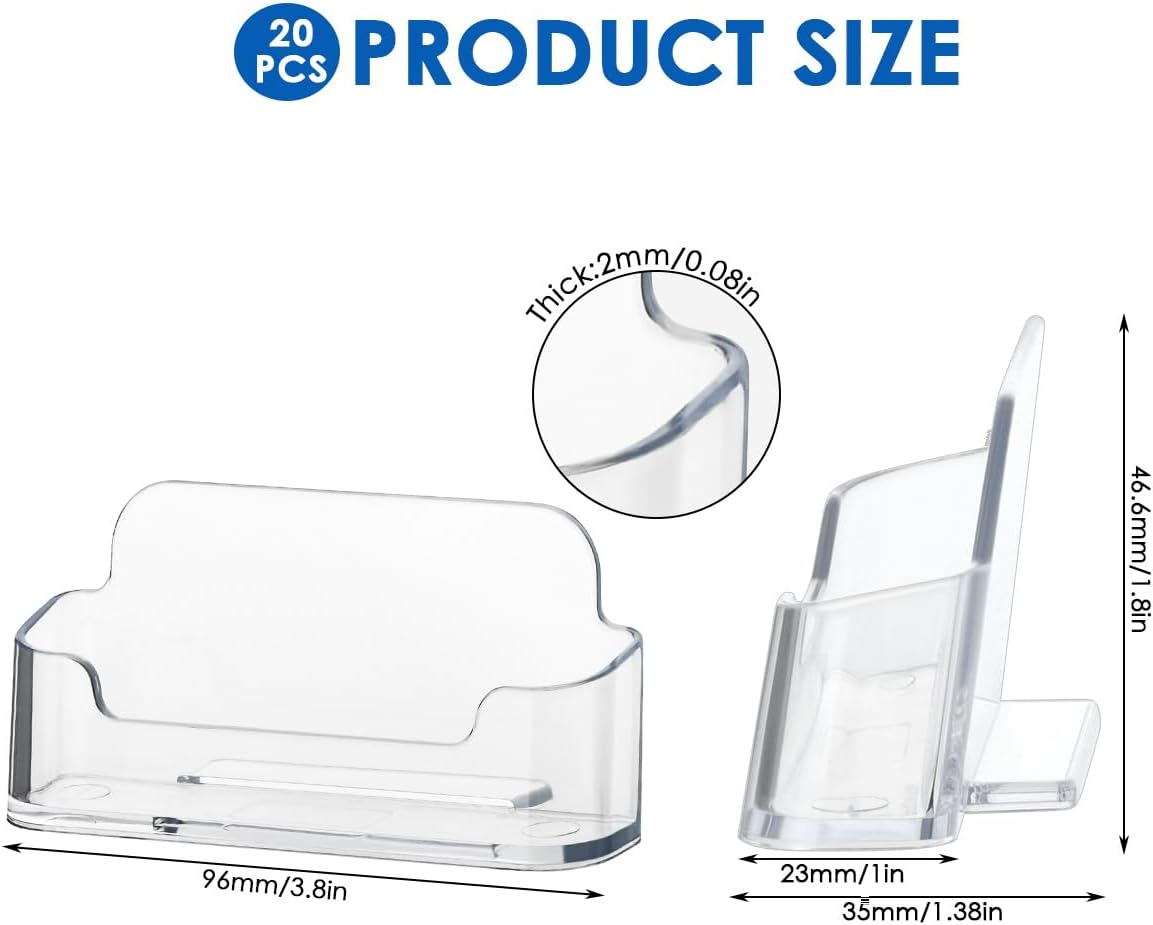 OTYMIOW 20 Pack Acrylic Business Card Holder for Desk, Clear Plastic Desk Business Card Display, Card Holder Stand, Business Card Holder Display, Business Card Stand, Fits 30-50 Business Cards 3 51aOWI0B4DL. AC SL1200 - northernschoolofshiatsu.co.uk