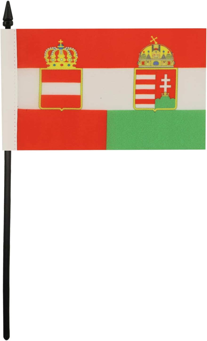 Austria-Hungary 1867-1918 Table Flag 4'' x 6'' - Austro-Hungarian Empire Desk Flag 15 x 10 cm - Black plastic stick and base - AZ FLAG 2 51crSFNrJYL. AC SL1500 - northernschoolofshiatsu.co.uk