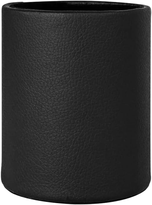 Pen Pencil Holder Cup Container PU Leather Desk Organizer Stand Decor Brush Scissor Holder Decoration Office Desk Home School (3.3" x 3.3" x 4", Black) 14 51d1JAaKLoL. AC SL1001 - northernschoolofshiatsu.co.uk