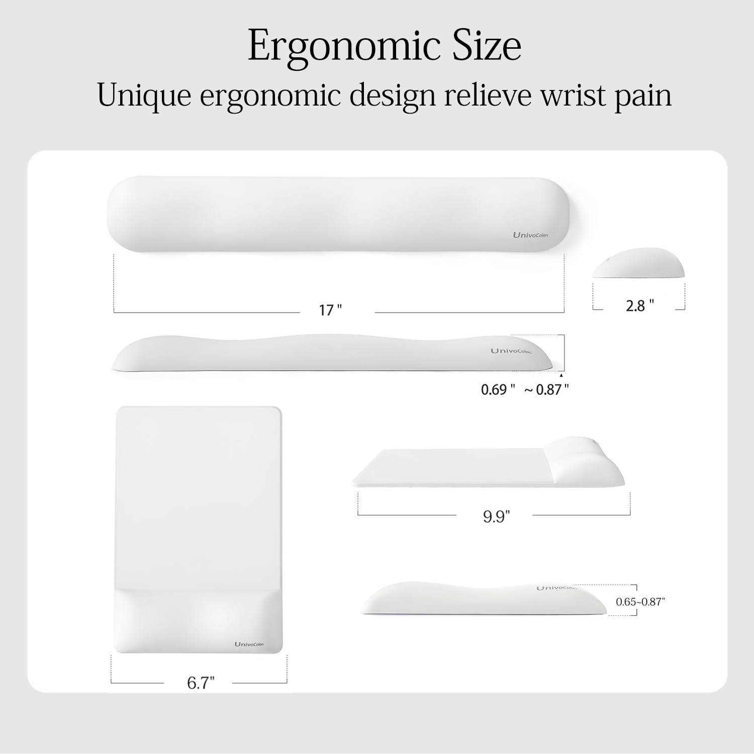 UnivoColors Design-Wave Set of Keyboad Wrist Rest & Mouce Pad,Artificial Sheepskin+Memory Foam+Ergonomic+Anti-Slip Gel, Resilience Support During Work and Gaming,Keyboard Accessory,White 112 51d6bom8ktL. AC SL1500 - northernschoolofshiatsu.co.uk