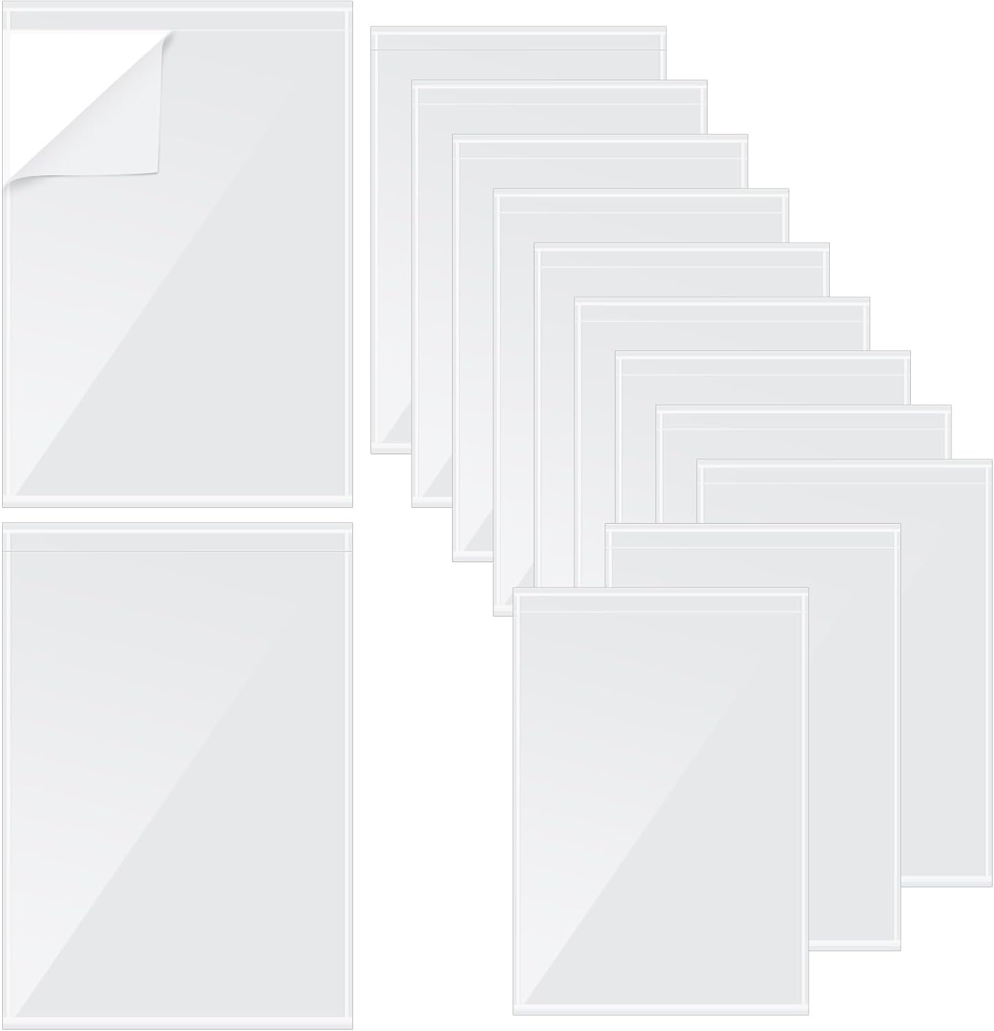 100Pcs Self Adhesive Display Pockets - 8.5 x 11 Inch Paper Sleeves for Wall and Door Communication, Clear Adhesive Sheet Protectors for Office, School, Box Posting Signs 1 51gynOwUuFL. AC SL1500 - northernschoolofshiatsu.co.uk