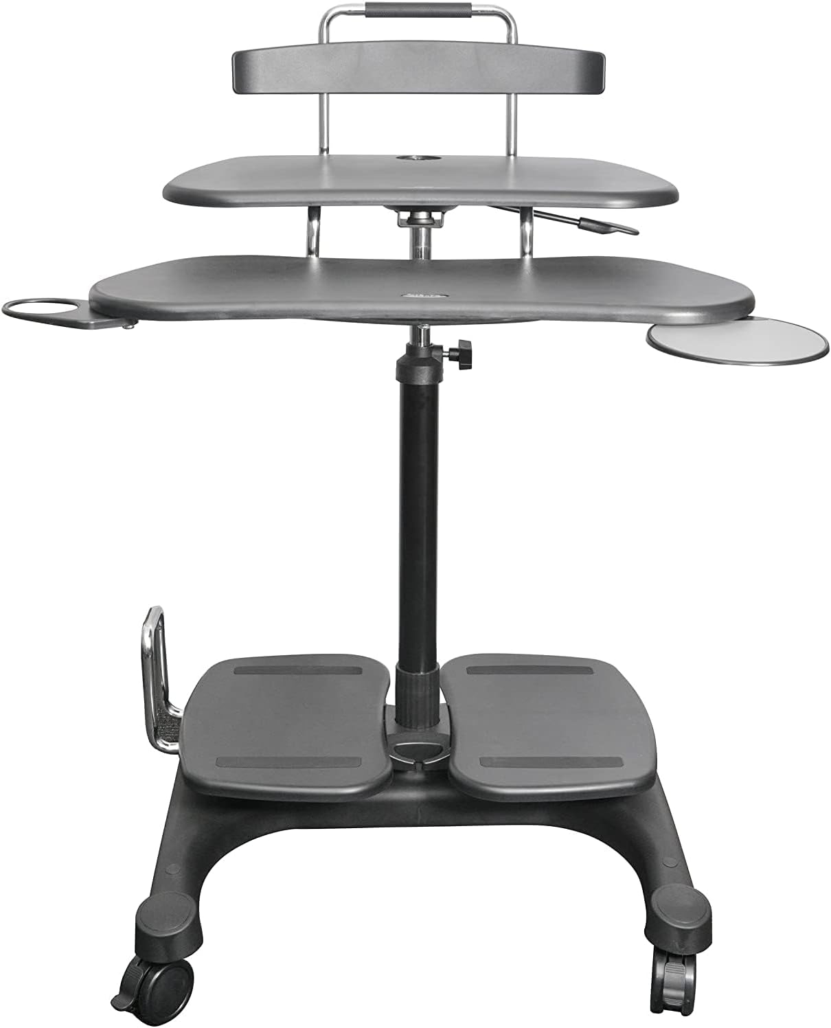 Kantek Mobile Sit Stand Height Adjustable (31"-44.5") PC Cart, Rolling Computer Laptop Workstation, Keyboard Tray, Mouse Tray, Printer, UPS, Monitor Arm,Black,STS240 7 51jWEYBlY5L. AC SL1500 - northernschoolofshiatsu.co.uk