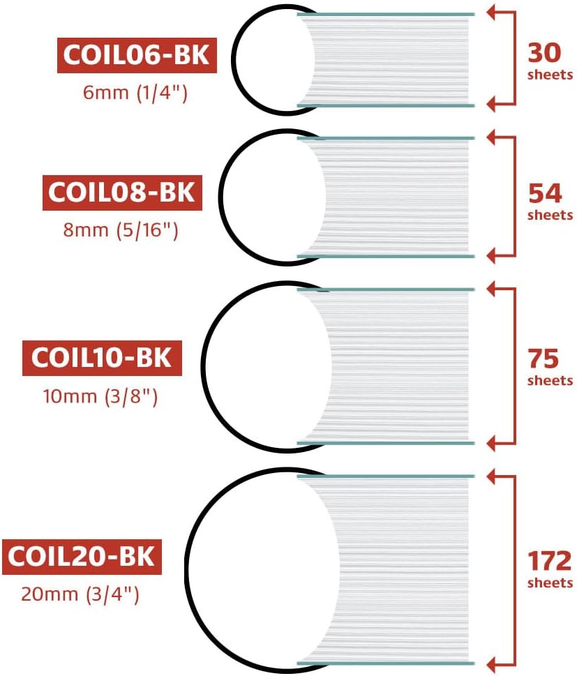 TruBind Binding Spines/Spirals/Coils - 12mm (0.47 inches) - 92 Sheet Capacity - 4 to 1 Pitch - Black - 100 per Box 6 - northernschoolofshiatsu.co.uk