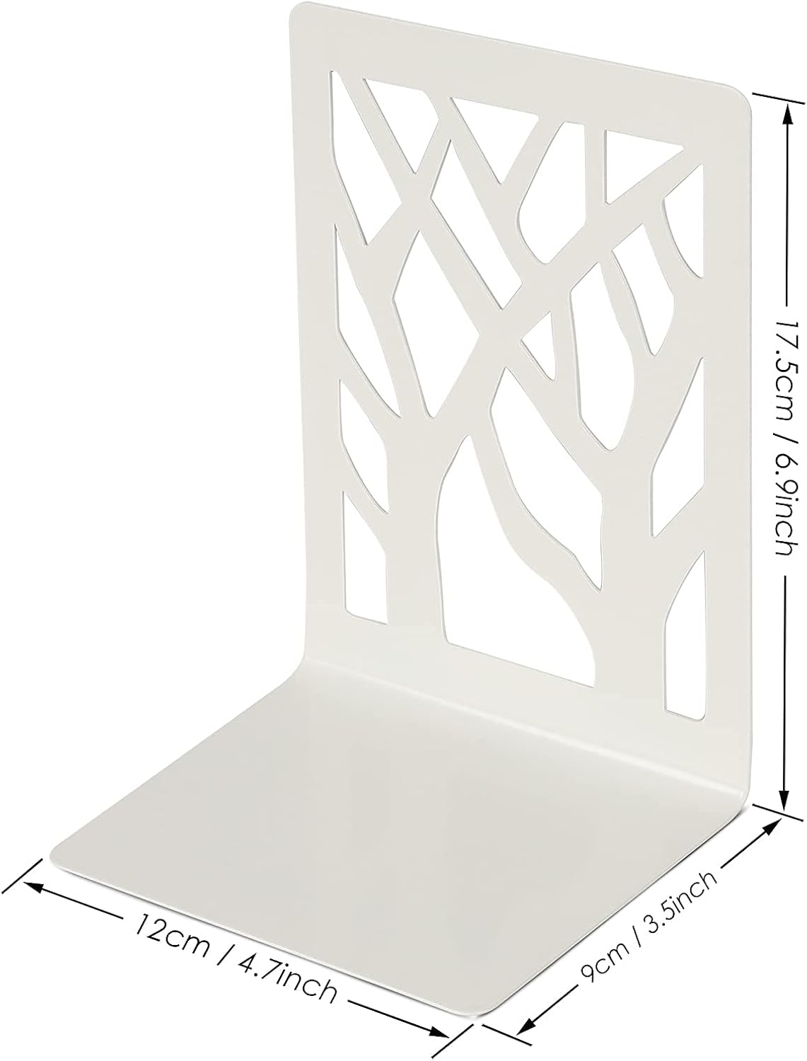 Heavy Duty Metal Book Ends, Non-Skid 4-Piece Set for Shelves, Decorative Book Stopper for Office & Home Décor (White, 4.7"x3.7"x7.1") 6 51nthdPb4pS. AC SL1500 - northernschoolofshiatsu.co.uk