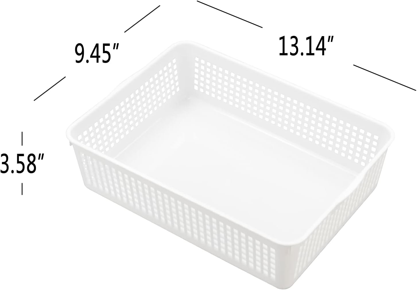 6-pack Storage Basket Trays, Plastic Office Tray, White 3 51o6GkLdevL. AC SL1500 - northernschoolofshiatsu.co.uk