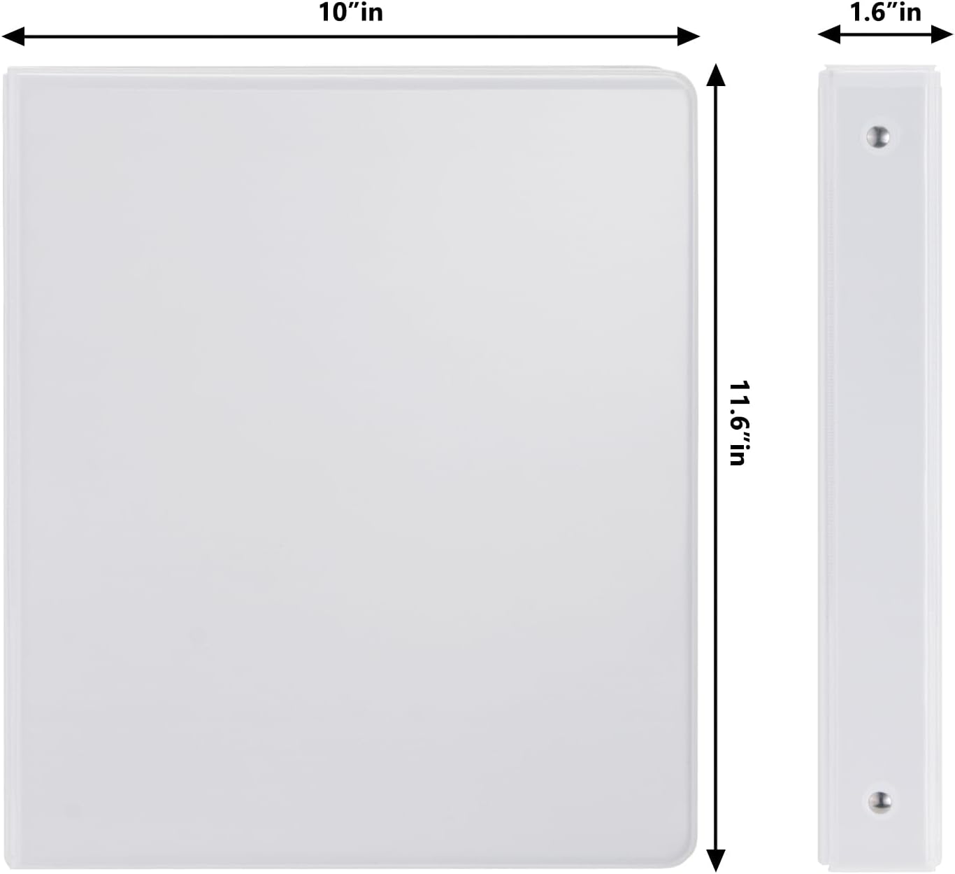 COMIX Sturdy 3 Ring Binder 0.5 inch with Clear View Cover, 1/2" Round Ring View Binder, PVC-Free, 100 Sheets Capacity of US Letter Size Paper, Office & School Supplies, 12 Pack (White) 10 51oiDOdTp L. AC SL1500 - northernschoolofshiatsu.co.uk