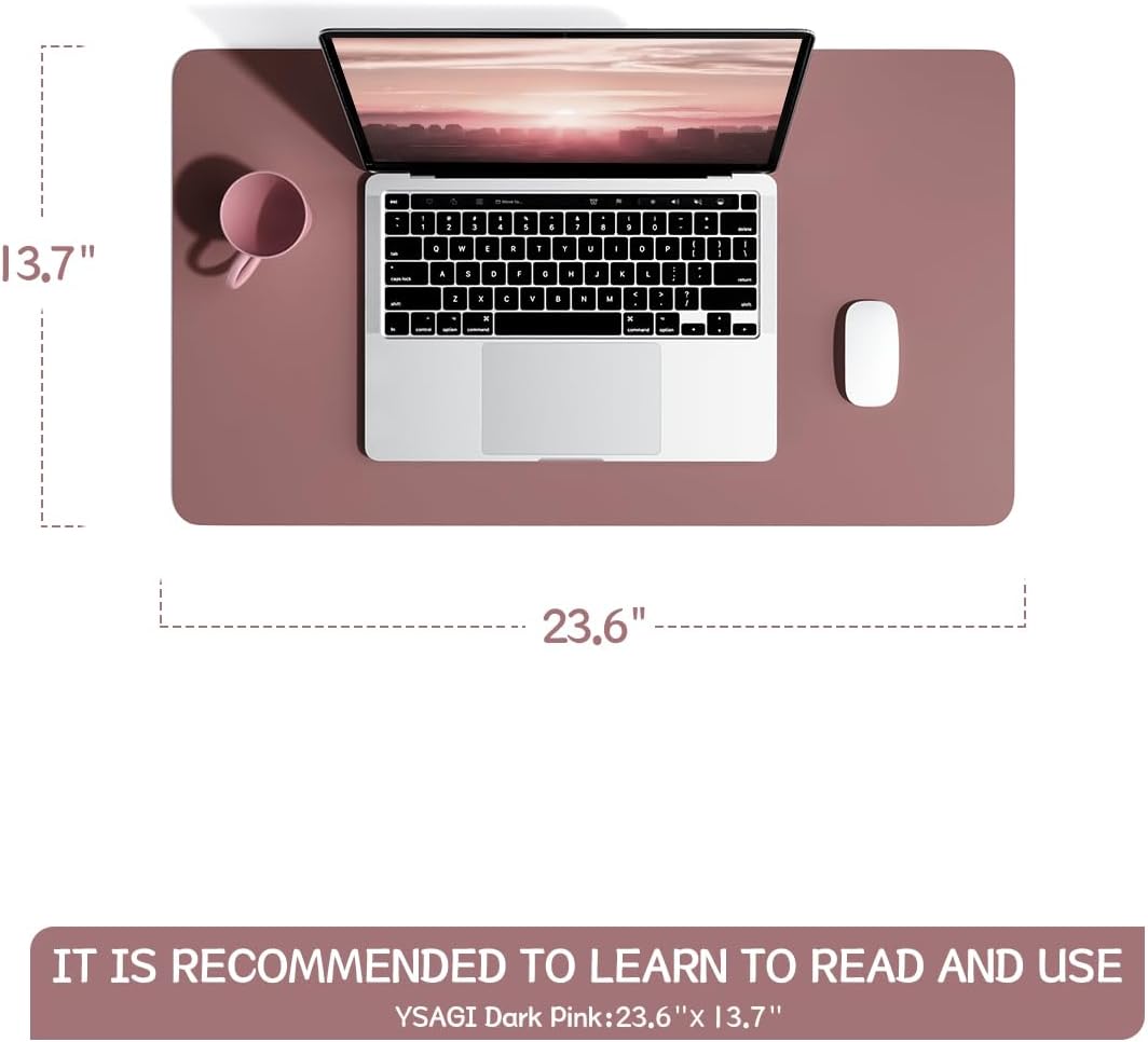 YSAGi Non-Slip Leather Desk Pad, Waterproof Laptop Computer Desk Keyboard Mat, Table Protector Blotter Mat, Large Mouse Pad for Office/Work/Home/Decor(Pink, 23.6" x 13.7") 194 51q1NA 81rL. AC SL1500 - northernschoolofshiatsu.co.uk