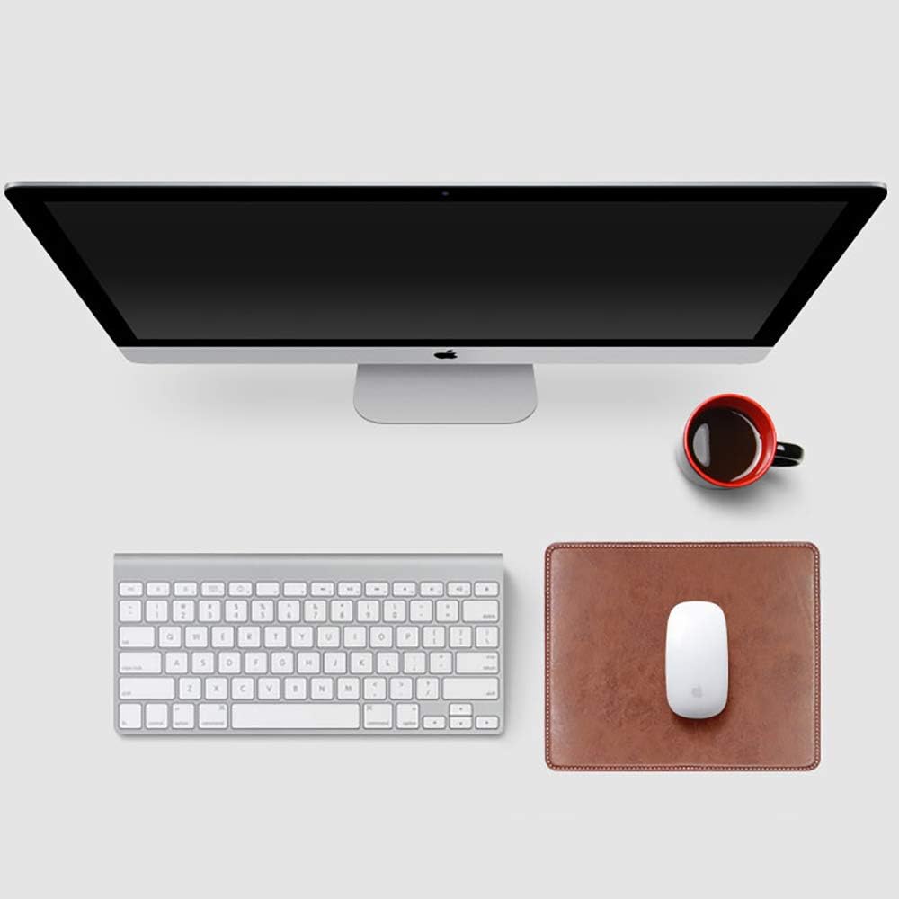 Non-Slip Rubber Base Leather Mousepad for Laptop Computer PC Personality Desings Gaming Mouse Pad Mat 9.45 X 7.87 inch (Leahter Mouse Pad-Coffee, 9.45 X 7.87 inch) 5 - northernschoolofshiatsu.co.uk