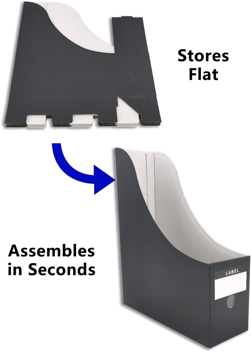 HUAPRINT Magazine File Holder(12 Pack,Black)-Folder Holder,Magazine Holders,Desk File Organizer,Document File Holder Box,Magazine Storage Box,With Labels 6 51yH6sqipEL. AC SL1333 - northernschoolofshiatsu.co.uk