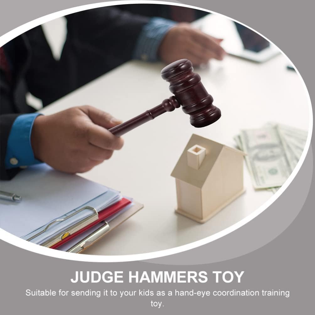 STOBOK Hammer Mallet Wooden Judge Gavel, Courtroom Gavel Lawyer Judge Auction Hammer Judge Hammer, Cosplay Lawyer Judge Auction Sale, Judge Gavel Costume Accessory Judge Gavels 6 51yiHCQzv1L. AC SL1004 - northernschoolofshiatsu.co.uk