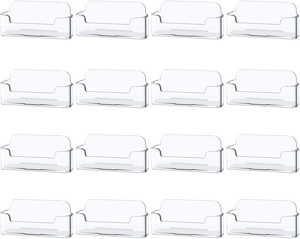 16 Pack Clear Desktop Business Card Holder Display, Plastic Business Card Stand for Office 1 51z1L0ZH30L. AC SL1000 - northernschoolofshiatsu.co.uk