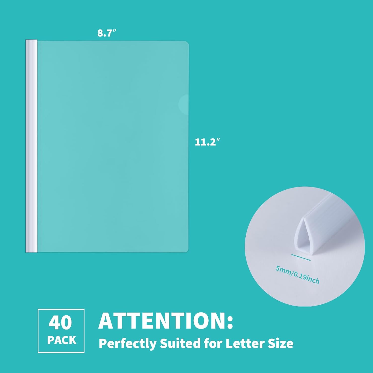 Binditek 40 Pack Clear Report Covers with White Sliding Bars, 70 Sheet Capacity, 9mm Binding Bars, Letter Size, for Students and Coworkers 11 51zDR HrVSL. AC SL1500 - northernschoolofshiatsu.co.uk