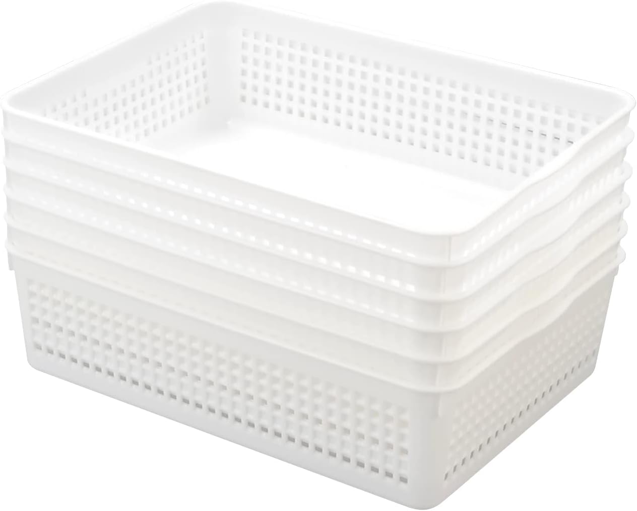 6-pack Storage Basket Trays, Plastic Office Tray, White 1 51zI5QVaUgL. AC SL1500 - northernschoolofshiatsu.co.uk