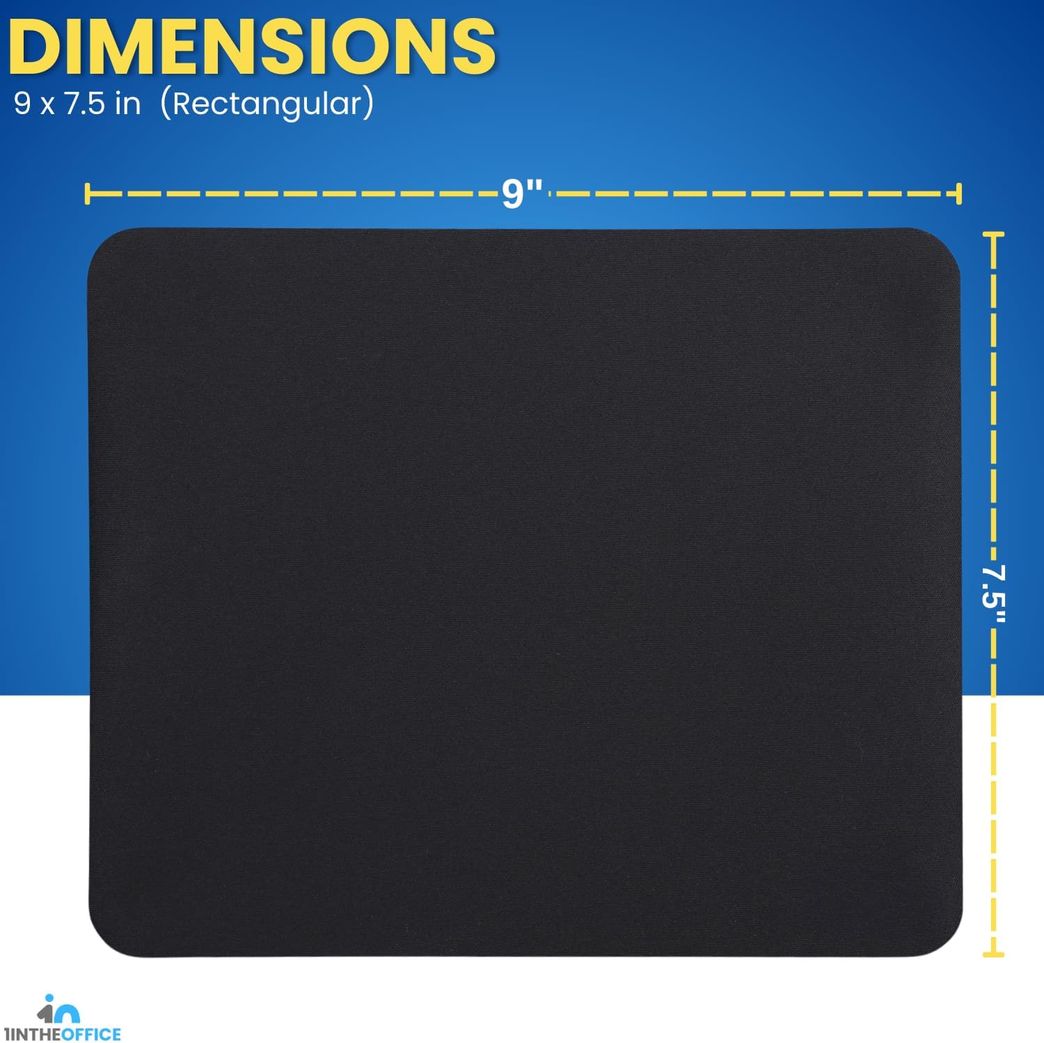 1InTheOffice Mouse Pad, 9" x 7.5", Black 4 61+1K1pwt+L. AC SL1500 - northernschoolofshiatsu.co.uk