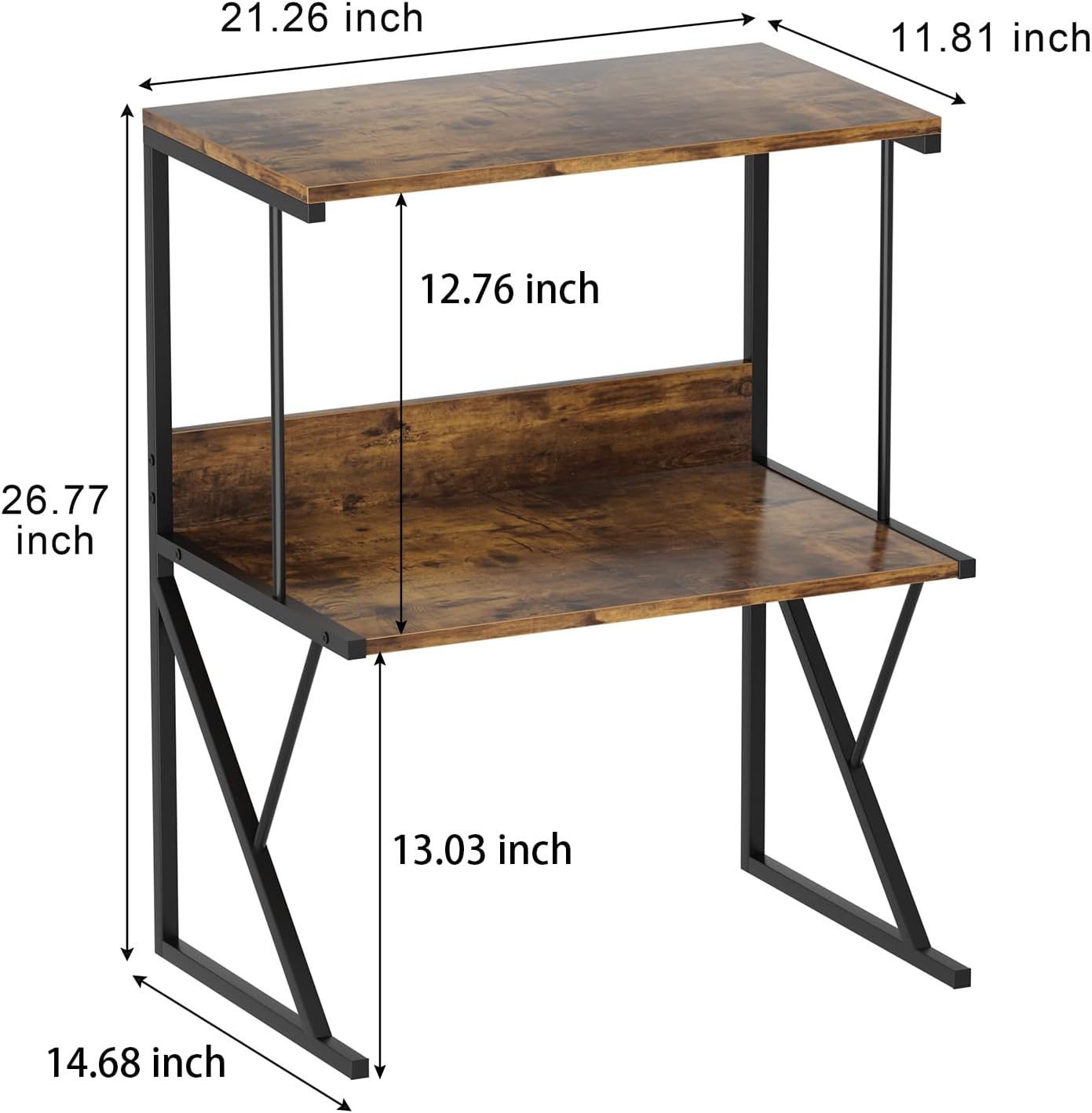aboxoo Printer Stand for Desk, Desktop Printer Shelf Large 3-Tier Multi-Purpose Office Organization Shelves for Home Office, Rustic Brown 31 61+3vh42yVL. AC SL1500 - northernschoolofshiatsu.co.uk