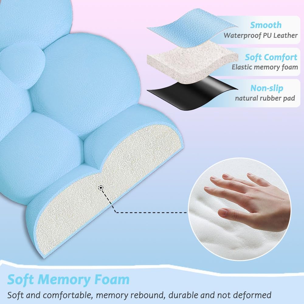 White Cloud Wrist Rest with PU Leather Memory Foam Cute Keyboard Rest for Wrist Support, Desk Wrist Pad for PC Gaming/Hand Cushion/Computer/Office (Blue) 3 61+O1XuCl1L. AC SL1000 - northernschoolofshiatsu.co.uk