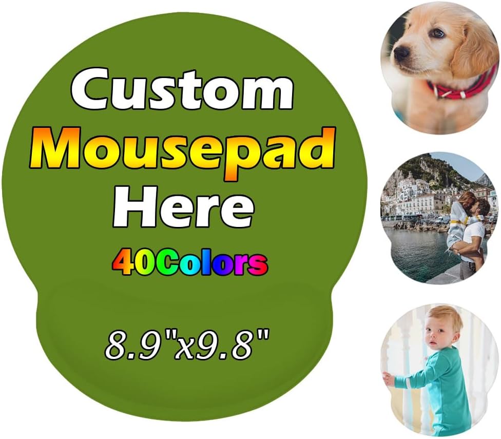 Personalized Wrist Rest Mouse Pad, Add Your Photo, Text, Logo or Art Design, Custom Your own Customized Gaming, Office Mousepad, Black, 7.6-9 83 61+jX1VisSL. AC SL1000 - northernschoolofshiatsu.co.uk