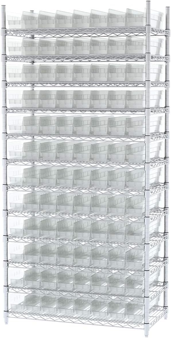 Akro-Mils 30128 Plastic Shelf Bins, Heavy Duty Storage Bins for Garage, Closet, and Drawer Organization, 18-Inch x 4-Inch x 4-Inch, Blue, 12-Pack 20 61+zfmhXcZL. AC SL1176 - northernschoolofshiatsu.co.uk